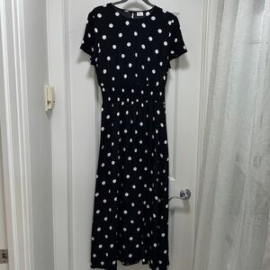 Wilfred Black and White Polka Dot Dress